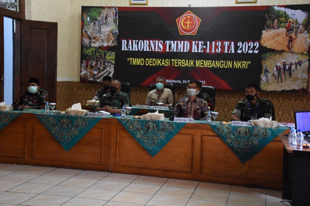 Danrem 082/CPYJ Ikuti Rakornis TMMD Ke-113 Tahun 2022 Secara Vicon