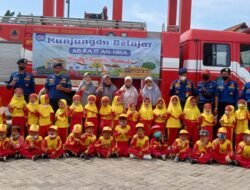 Pos DAMKAR Unit Krian Mendapatkan Kunjungan Dari KB RA ISLAM TERPADU AN NISA Kemasan Krian