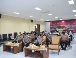 Kapolresta Sidoarjo Ikuti Zoom Meeting Vaksinasi Serentak Pimpinan Kabaintelkam Polri
