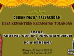 Desa Kemantren Kecamatan Tulangan Adakan Ruwah Desa Dan Tasyakuran
