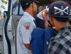 2 Pengendara Motor Kecelakaan Di Jalan Desa Kebaron Timur Arah Desa Kenongo