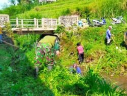 Jaga Kelestarian Lingkungan, Koramil Trawas Bareng DLH-Kowitra Bersihkan Sungai & Tanam Ratusan Pohon Bambu