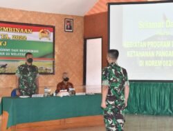 Korem 082/CPYJ Gelar Sosialisasi Pembinaan Ketahanan Pangan