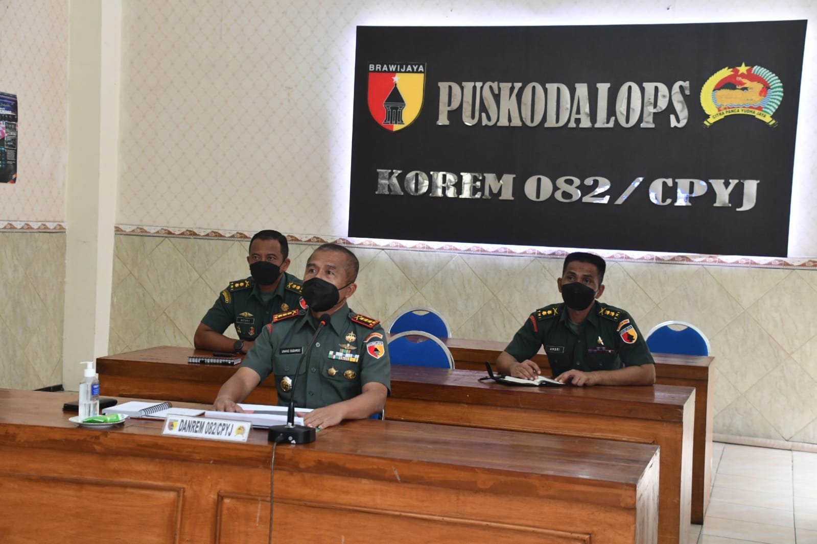 Danrem 082/ CPYJ Ikuti Rapat Persiapan Launching Penyaluran BT-PKLWN Secara Vicon