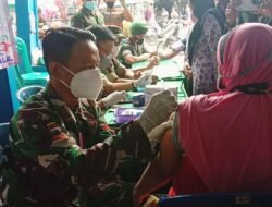 Kodim Mojokerto Buka Layanan Vaksin Di Pasar Tanjungsari Dlanggu