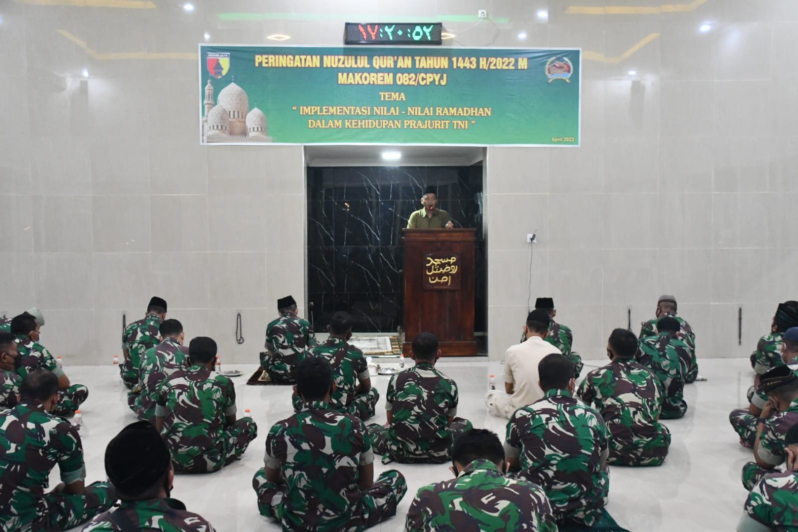 Korem 082/CPYJ Peringati Nuzulul Qur'an 1443 H