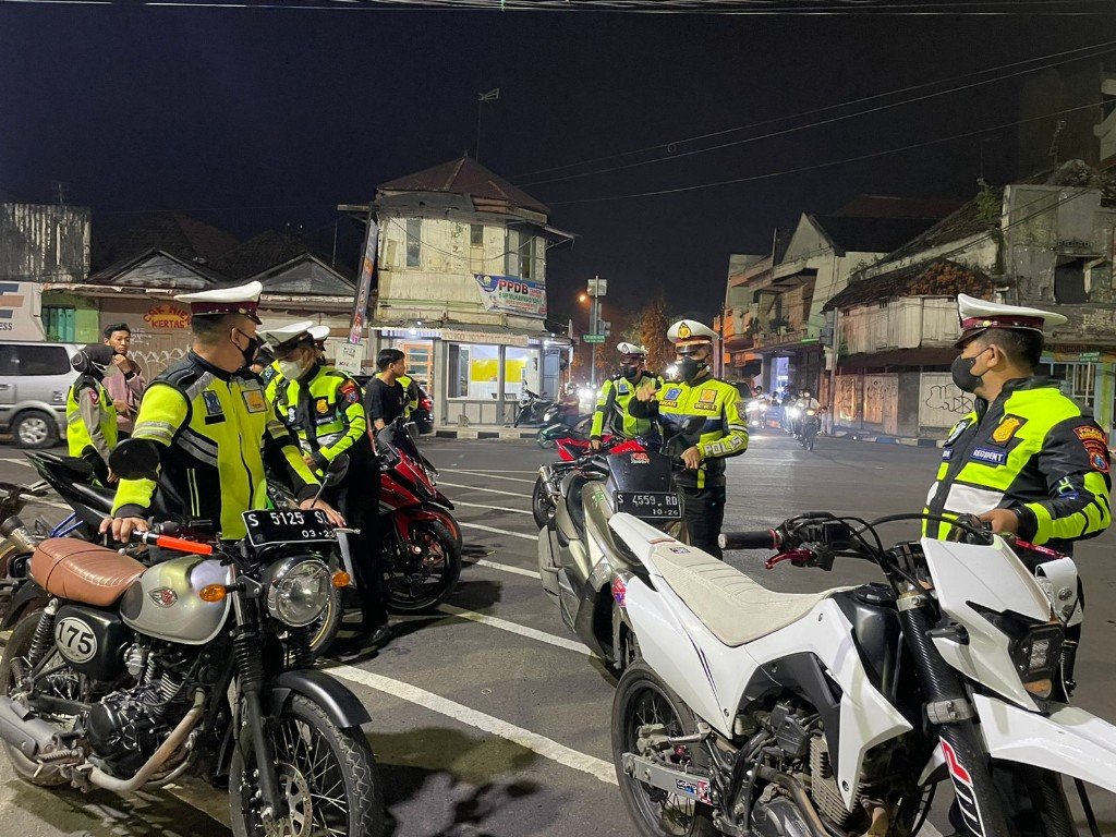 Ratusan Motor di Mojokerto Terjaring Razia