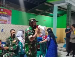 Warga Antusias, Sambut Tim Vaksin Mobile Kodim Mojokerto