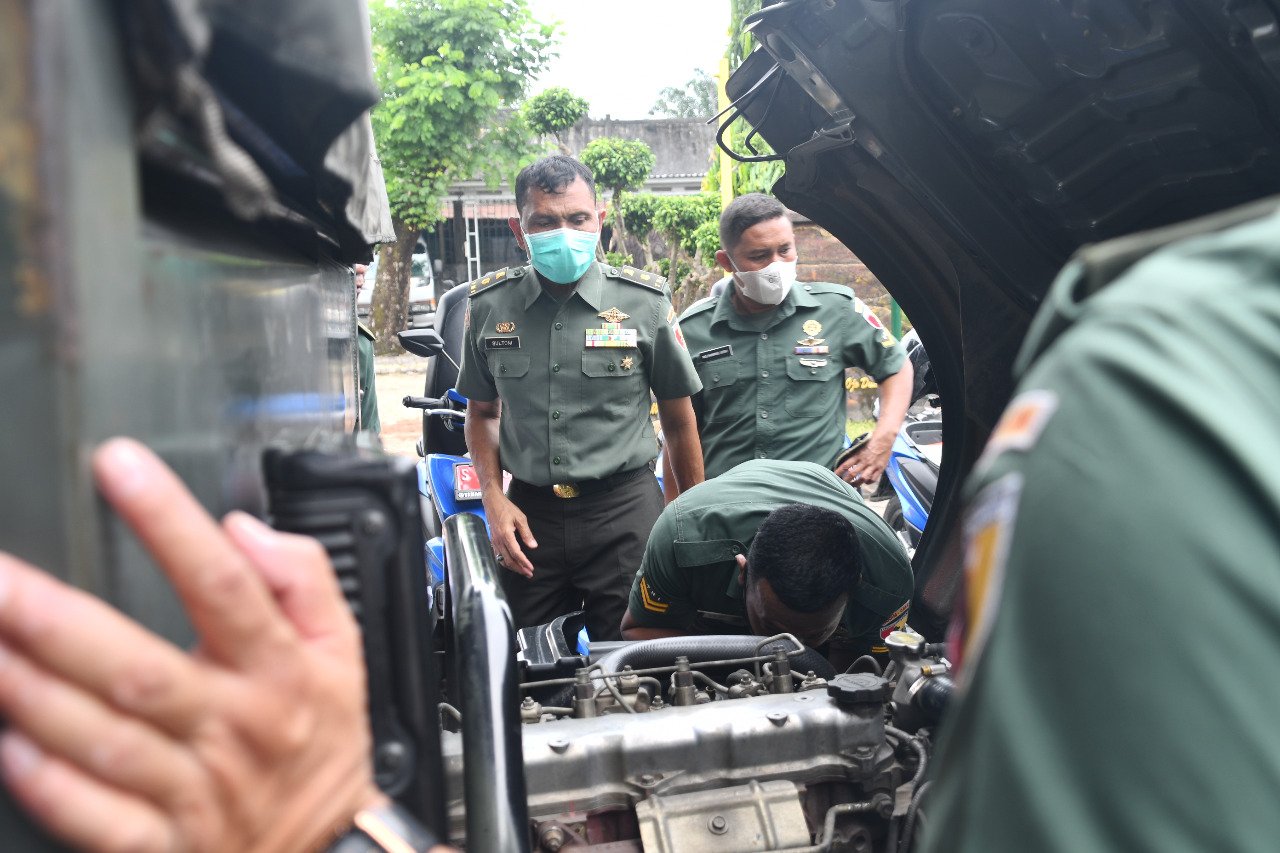 Kasilog Korem 082/CPYJ Cek Fisik Hibah Barang Untuk Kodim 0815/Mojokerto