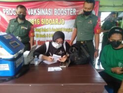 Koramil 0816/05 Tulangan Ikut Sukseskan Percepatan Vaksinasi Boster