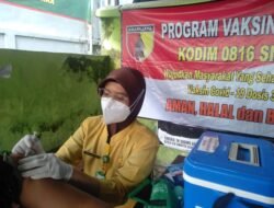 Koramil 0816/05 Tulangan Ikut Sukseskan Percepatan Vaksinasi Boster