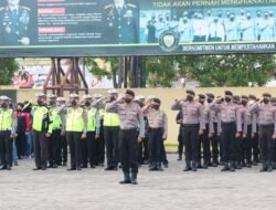 Kapolresta Sidoarjo Pimpin Apel Pengamanan Malam Hari Raya Idul Fitri
