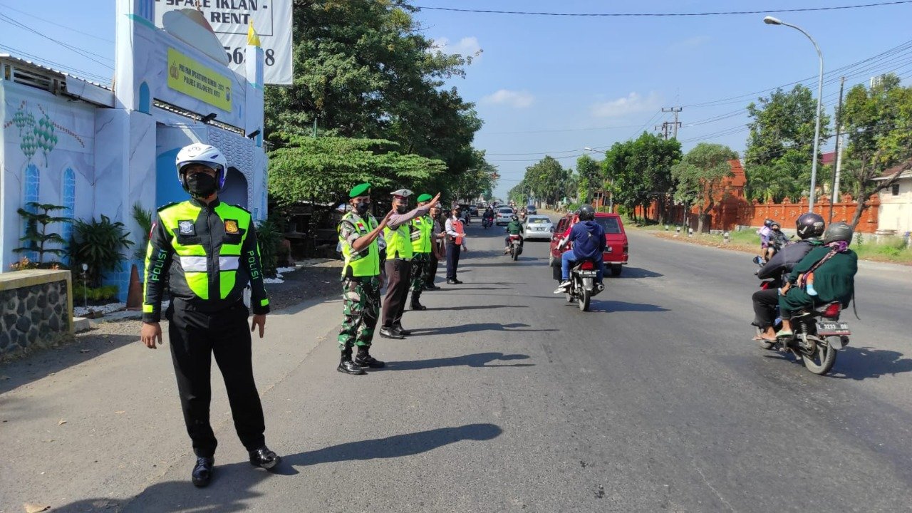 Jelang Arus Balik, TNI Polri Bareng Tim Gabungan Siaga Penuh di Mojokerto