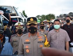 Kapolresta Sidoarjo Cek Arus Balik di Terminal Purabaya