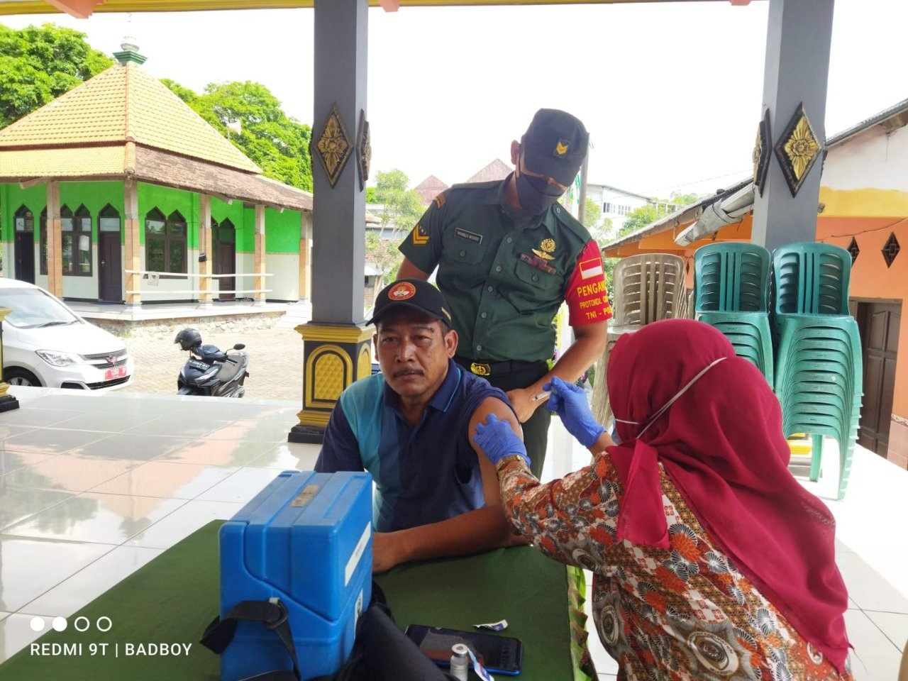 Koramil Bangsal Kawal Vaksinasi Hingga Tuntas