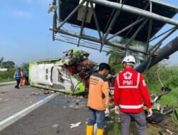 Laka Bus di Tol Sumo, 14 Orang Meninggal dan 19 Orang Luka