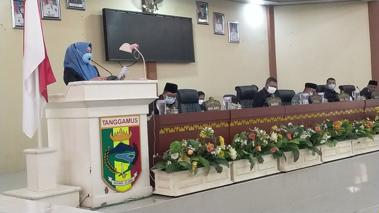 DPRD Tanggamus Gelar Paripurna Penyampaian LHP Hasil Audit BPK RI atas LKPD TA 2021