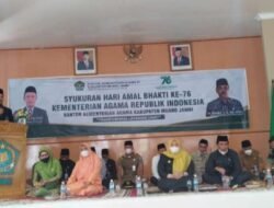 Bupati Muaro Jambi Hadiri Acara Peringatan Hari Bhakti Kementerian Agama RI Ke-76