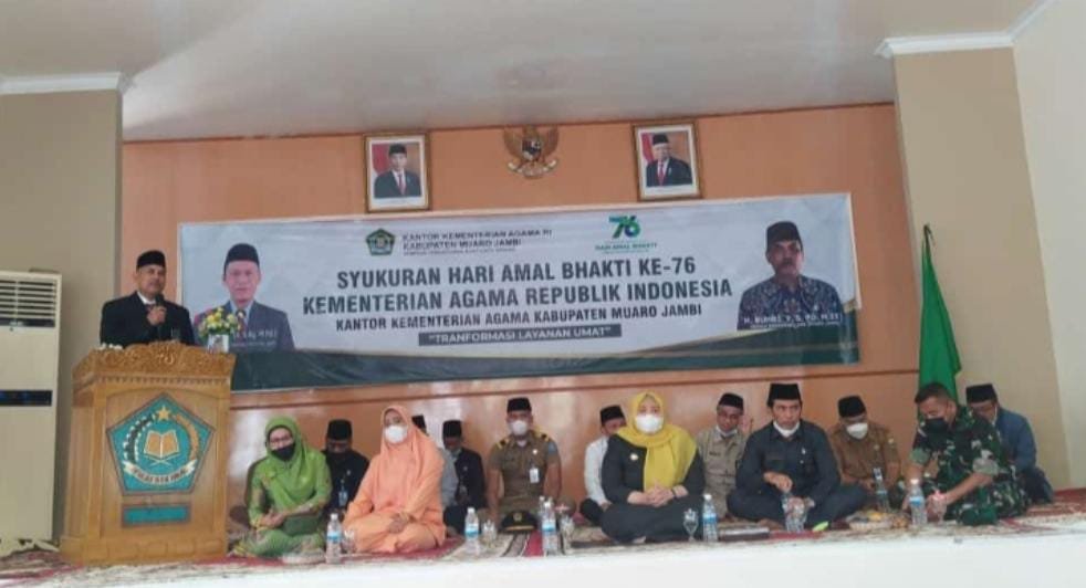 Bupati Muaro Jambi Hadiri Acara Peringatan Hari Bhakti Kementerian Agama RI Ke-76