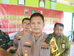 Wujudkan Kondusifitas Pilkades, Kapolresta Sidoarjo Cangkrukan Kamtibmas di Jabon