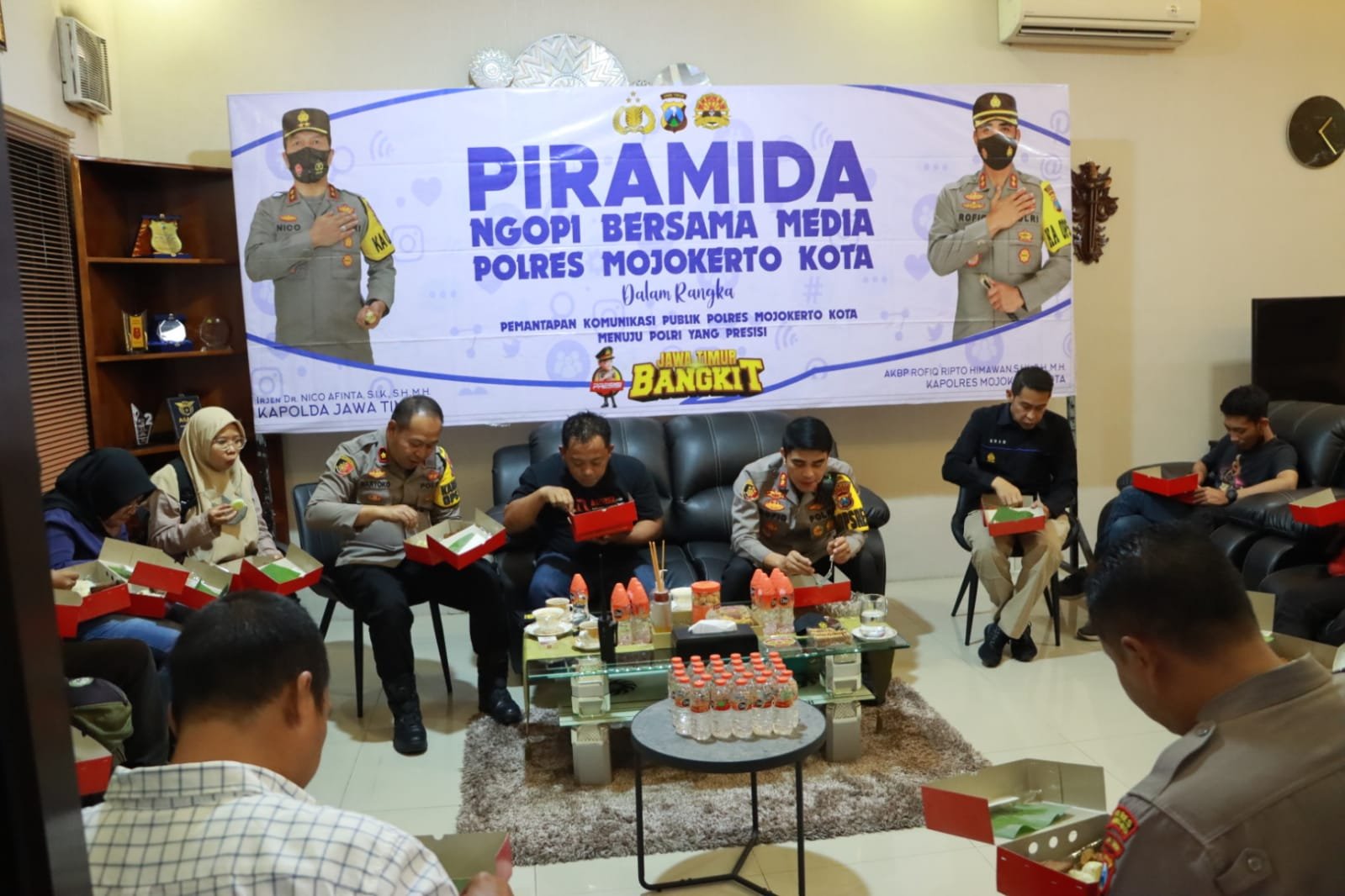 Gelar Piramida, Kapolresta Mojokerto Ajak Makan Siang Insan Media