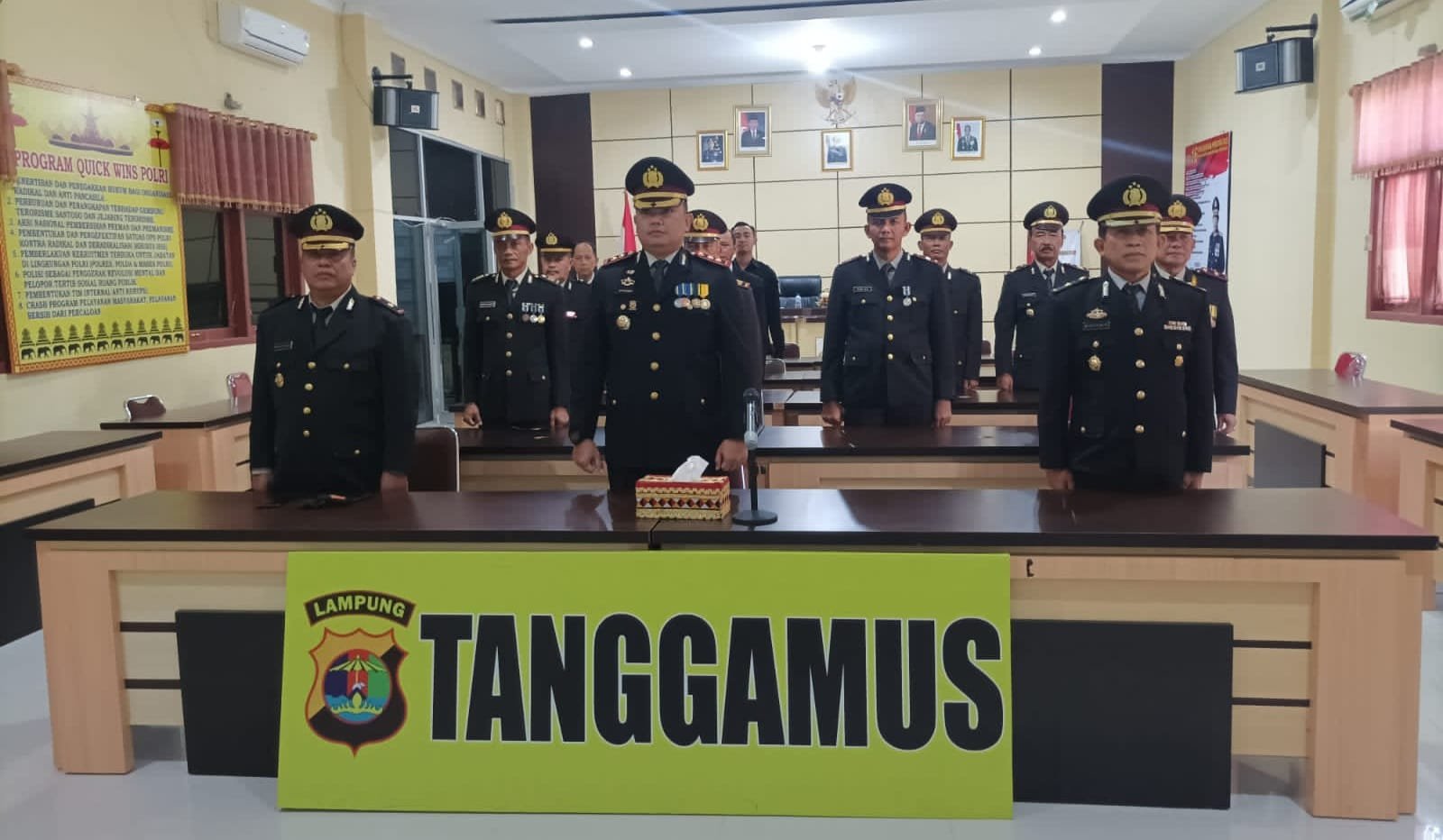 Polres Tanggamus dan Jajaran Ikuti Upacara Harlah Pancasila Secara Virtual