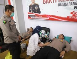 Sambut HUT Bhayangkara Ke-76, Polres Mojokerto Gelar Donor Darah