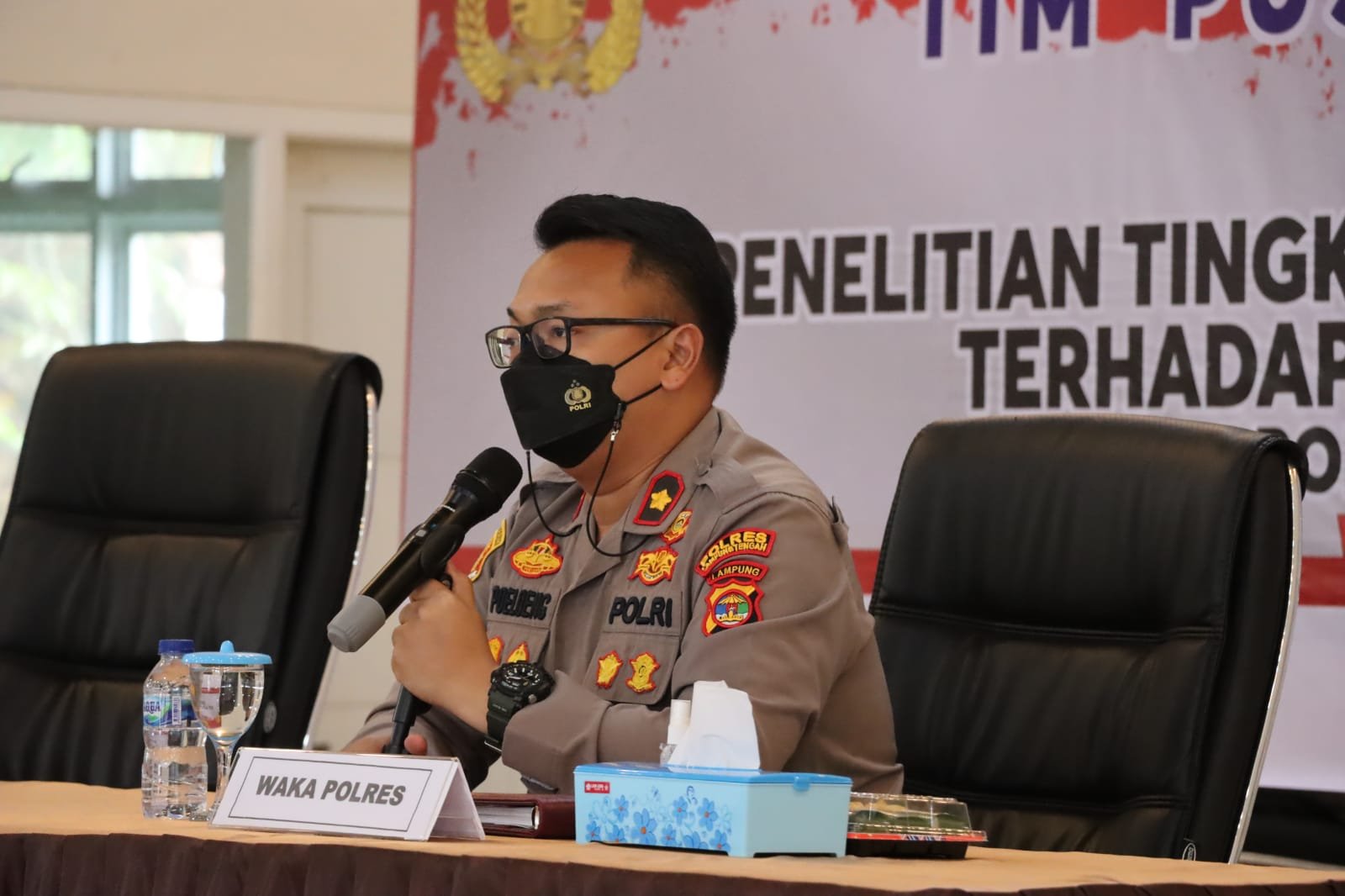 Tim Puslitbang Polri Lakukan Penelitian Tingkat Kepercayaan Masyarakat Terhadap Kinerja Polri Di Polres Lampung Tengah