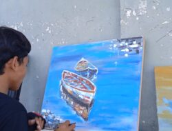 Visualisasikan Wisata Kampung Nelayan Lewat Lukisan