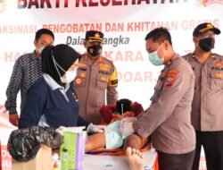 Bakti Kesehatan Polresta Sidoarjo, Sediakan Vaksinasi, Pengobatan Gratis dan Khitan
