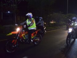Kendarai Motor, Kapolresta Sidoarjo Patroli Malam Jelang Pilkades