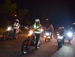 Kendarai Motor, Kapolresta Sidoarjo Patroli Malam Jelang Pilkades