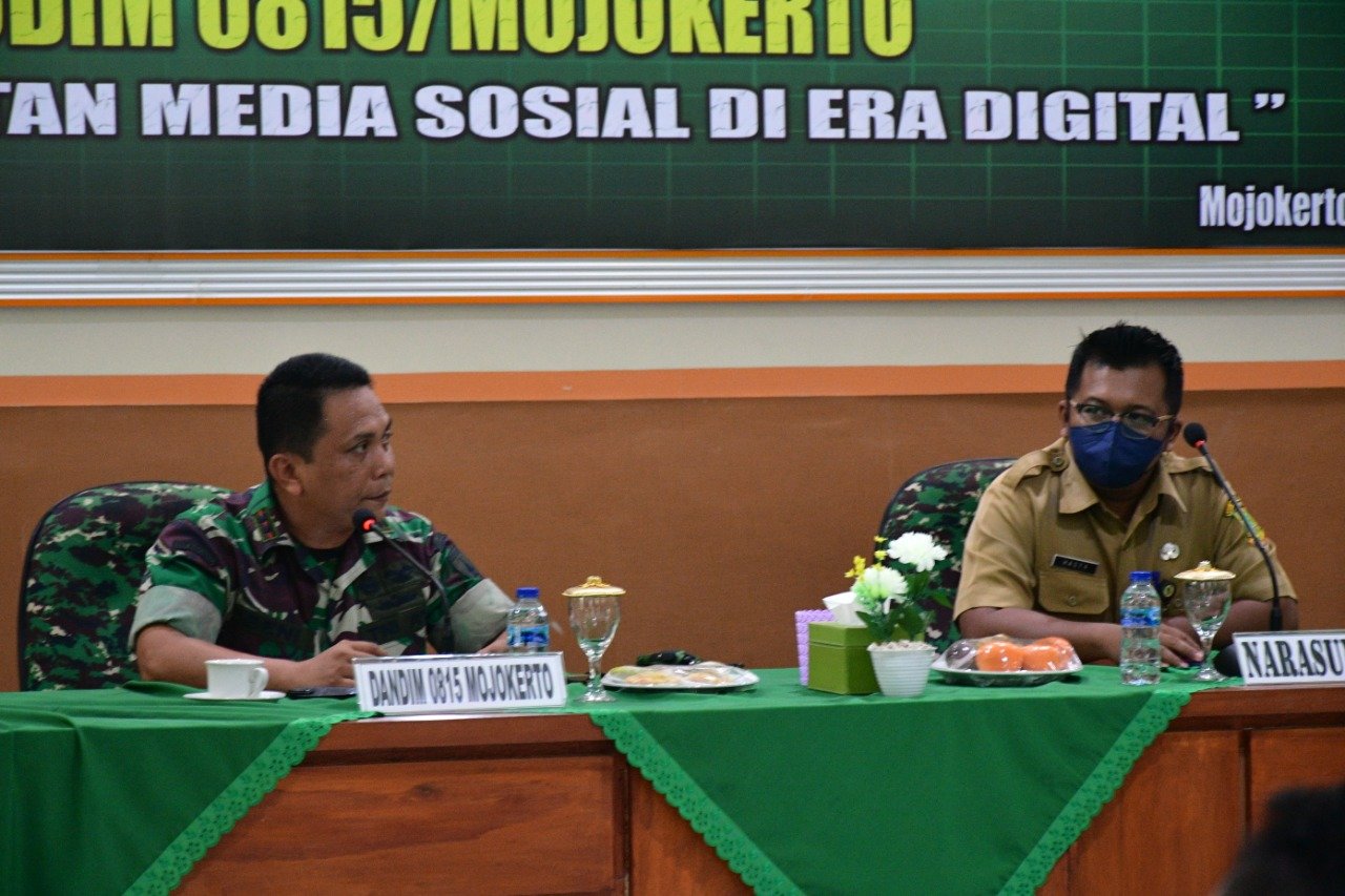 Perkuat Sinergitas Aparat Pemerintahan, Dandim Mojokerto Ajak Bijak Bermedsos