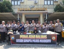 Persiapan Pemilu 2024, Peralatan Dalmas Sat Samapta Polres Mojokerto Dievaluasi