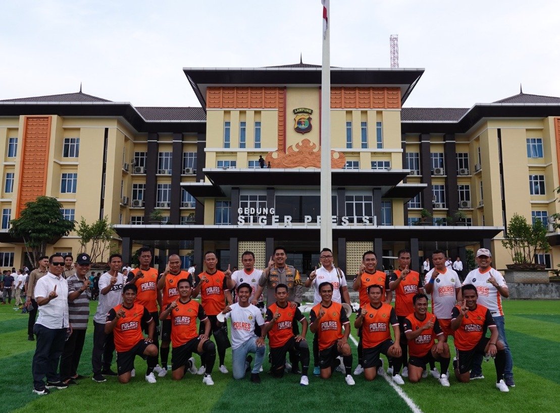 Tournamen Mini Soccer Kapolda Cup 2022, Polres Lampung Tengah Menang Telak 4 - 0 dari Polres Lampung Selatan