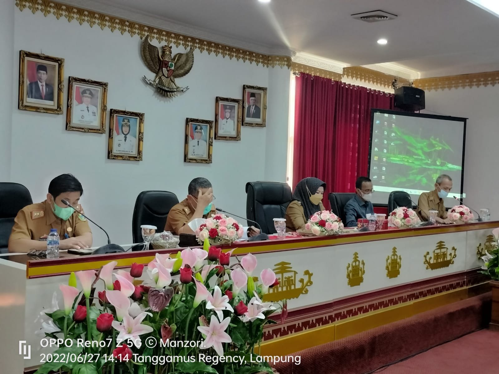 Bupati Tanggamus Menghadiri Pemaparan PT. Lingga Progres terakhir kondisi pasar Talang padang menjelang peresmian