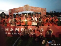 Drama Adu Penalti Hantarkan Polres Lamteng Juara Tournamen Mini Soccer Kapolda Cup 2022