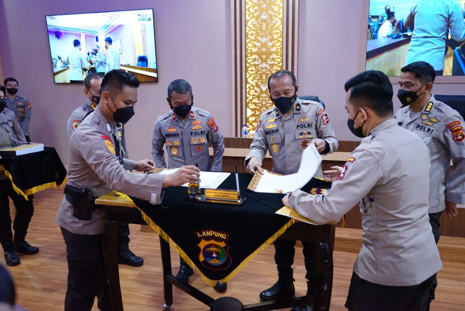 Wakapolda Lampung hadiri Taklimat Akhir Audit Kinerja Itwasum Polri Tahap II Tahun 2022