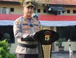 Kapolres Lampung Tengah Pimpin upacara Korp Raport kenaikan Pangkat Perwira dan Bintara