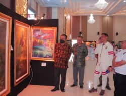 Kompi Gelar Pameran Lukisan Semarakkan Hari Bhayangkara ke-76 di Polda Lampung
