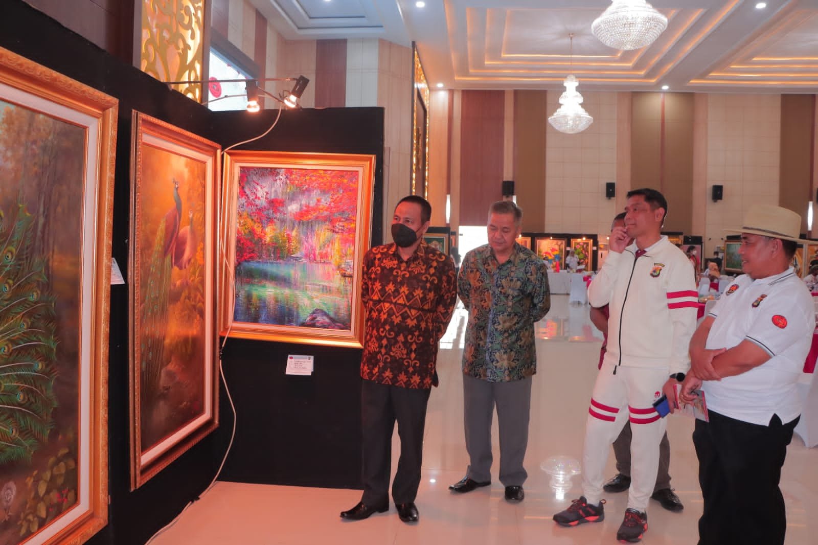 Kompi Gelar Pameran Lukisan Semarakkan Hari Bhayangkara ke-76 di Polda Lampung
