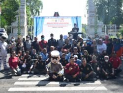 Polisi Ajak Masyarakat Sidoarjo Olahraga dan Binluh Tertib Lalu Lintas