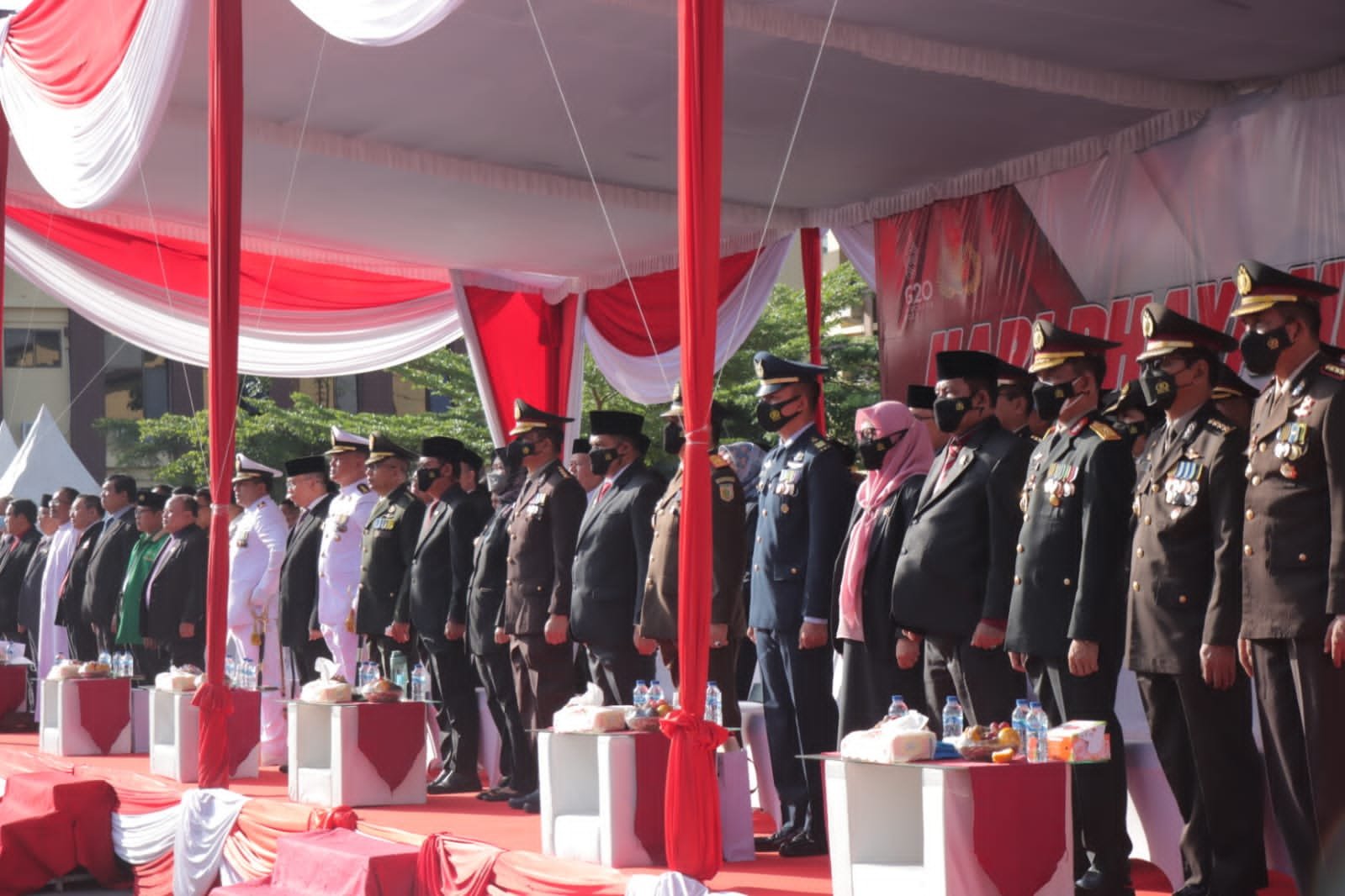 Polda Lampung Ikuti Upacara Virtual Dalam Rangka Hari Bhayangkara Ke-76