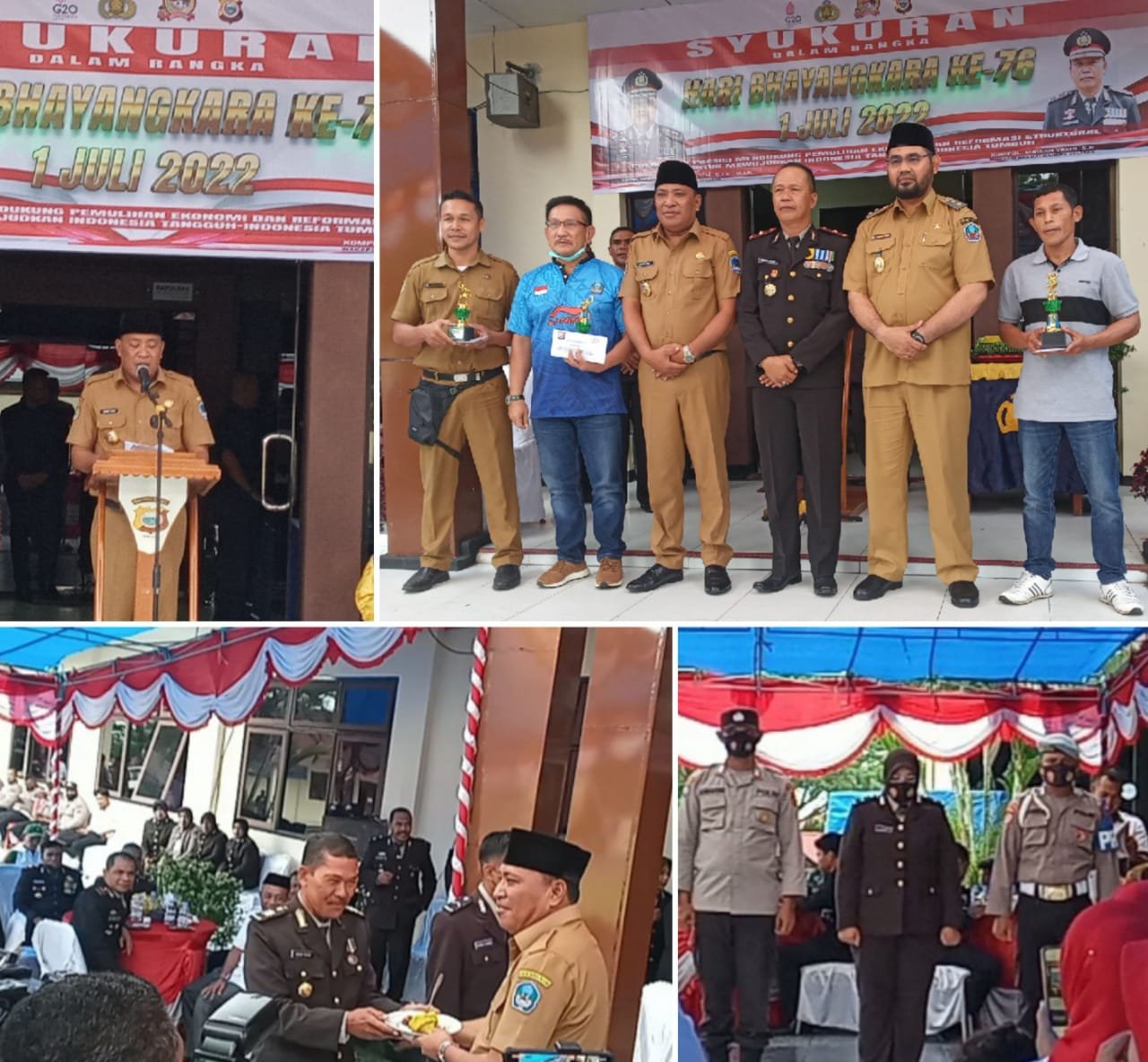 Rangkaian Kegiatan Hari Bhayangkara Ke-76, Polres Halsel Laksanakan Syukuran Dan Pemberian Penghargaan