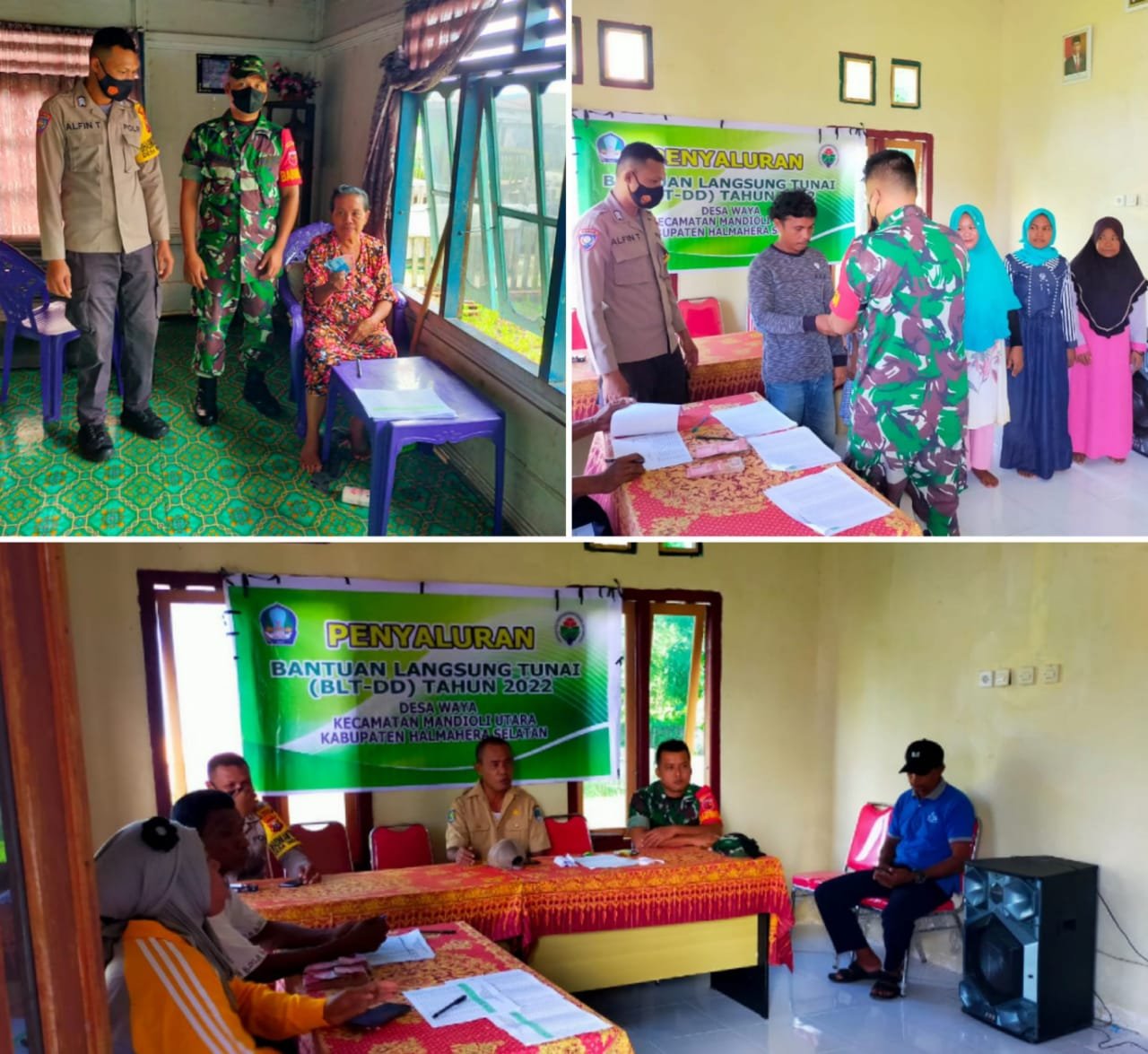 Babinsa Koramil 1509-01/Bacan Monitoring pembagian BLT