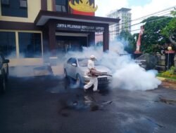 Cegah Demam Berdarah, Polresta Bandar Lampung Gelar Fogging
