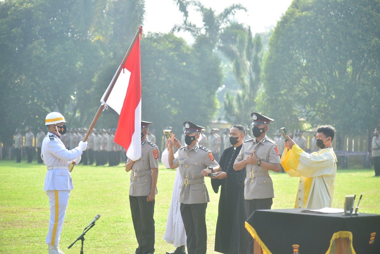 Lantik 267 Bintara Polri, Wakapolda lampung: Jadilah Sosok Polisi Panutan dan Teladan di Masyarakat