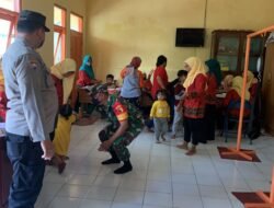 Babinsa Lengkong Bersama Empat Pilar Giatkan Posyandu Cegah Stunting