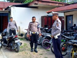 Satlantas Polres Aceh Timur Razia Belasan Knalpot Brong