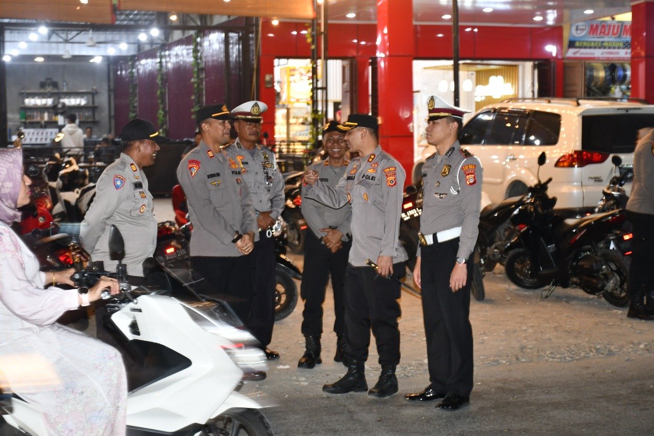 Kapolres Aceh Timur Pimpin Pengamanan Malam Takbiran idul Adha
